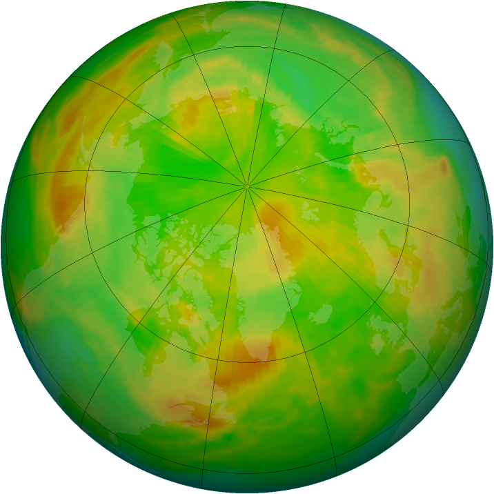 Arctic ozone map for 15 June 1984